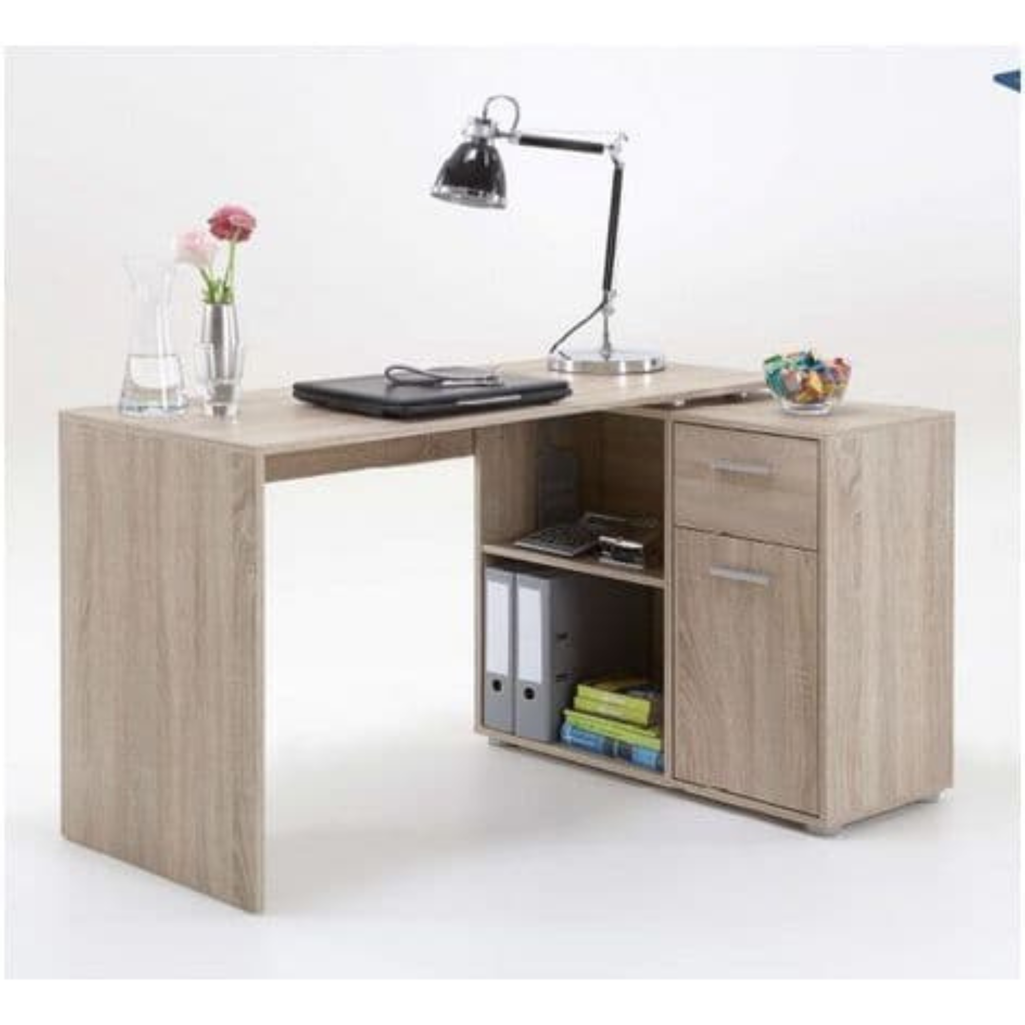 Carin Corner Flexi Desk Oak Effect - 2561