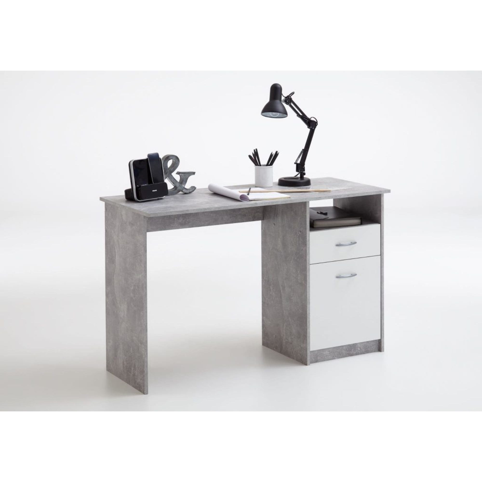 Rami Grey and White Desk