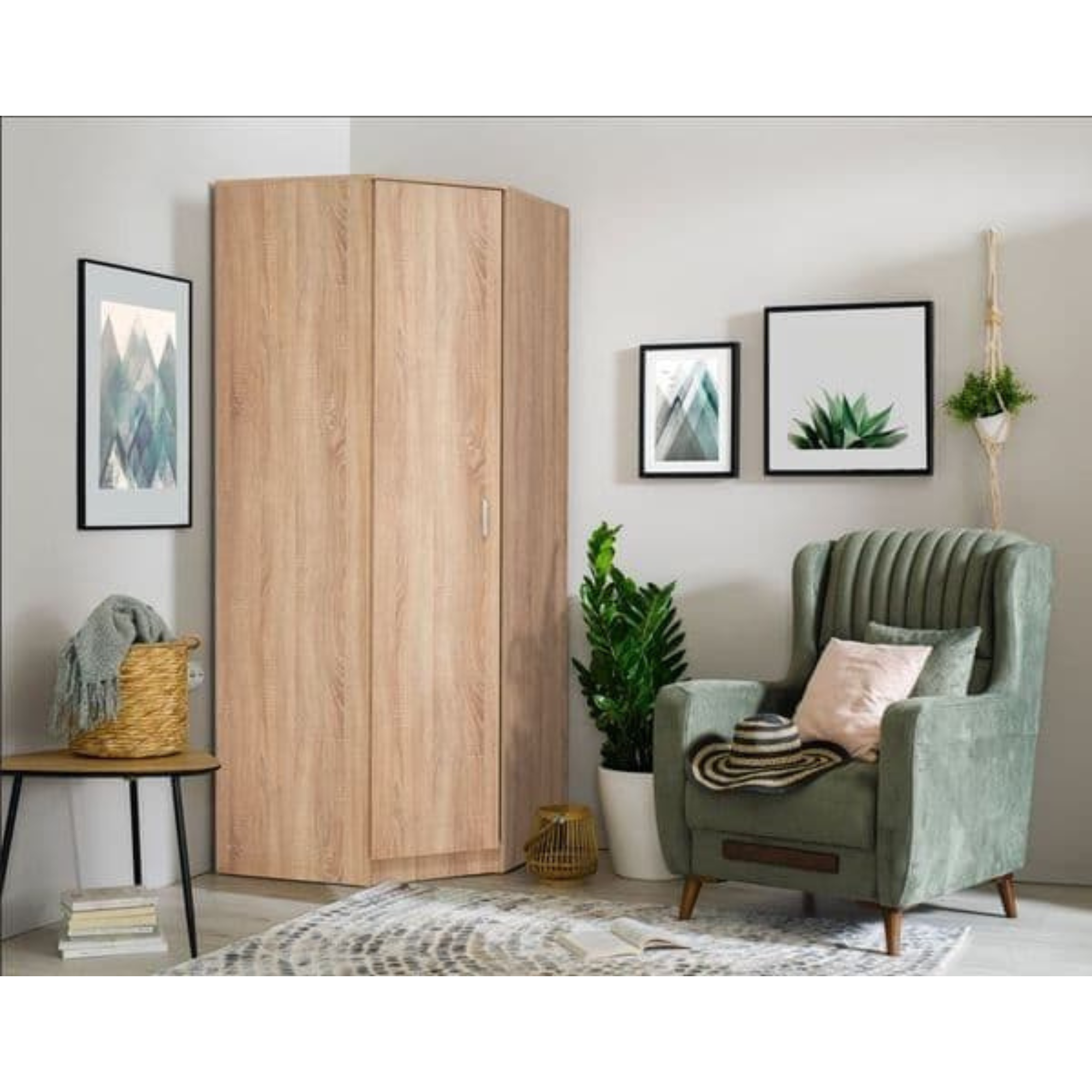 Miami Sonoma Oak Effect Corner Wardrobe - 3124 NEW!!!