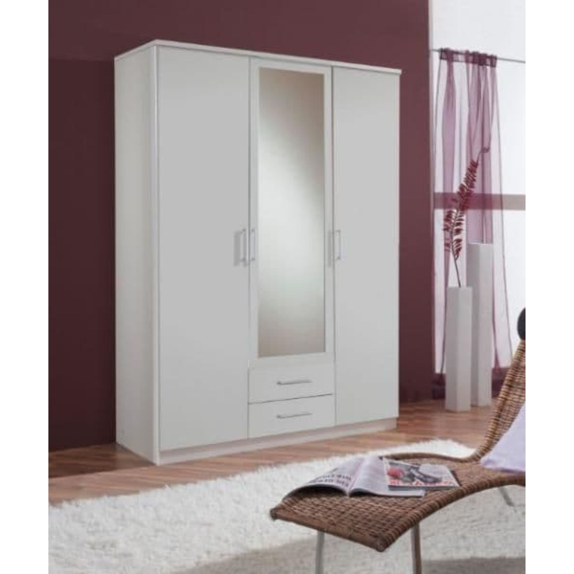 Venice Alpine White 3d 2drw Wardrobe - 2392