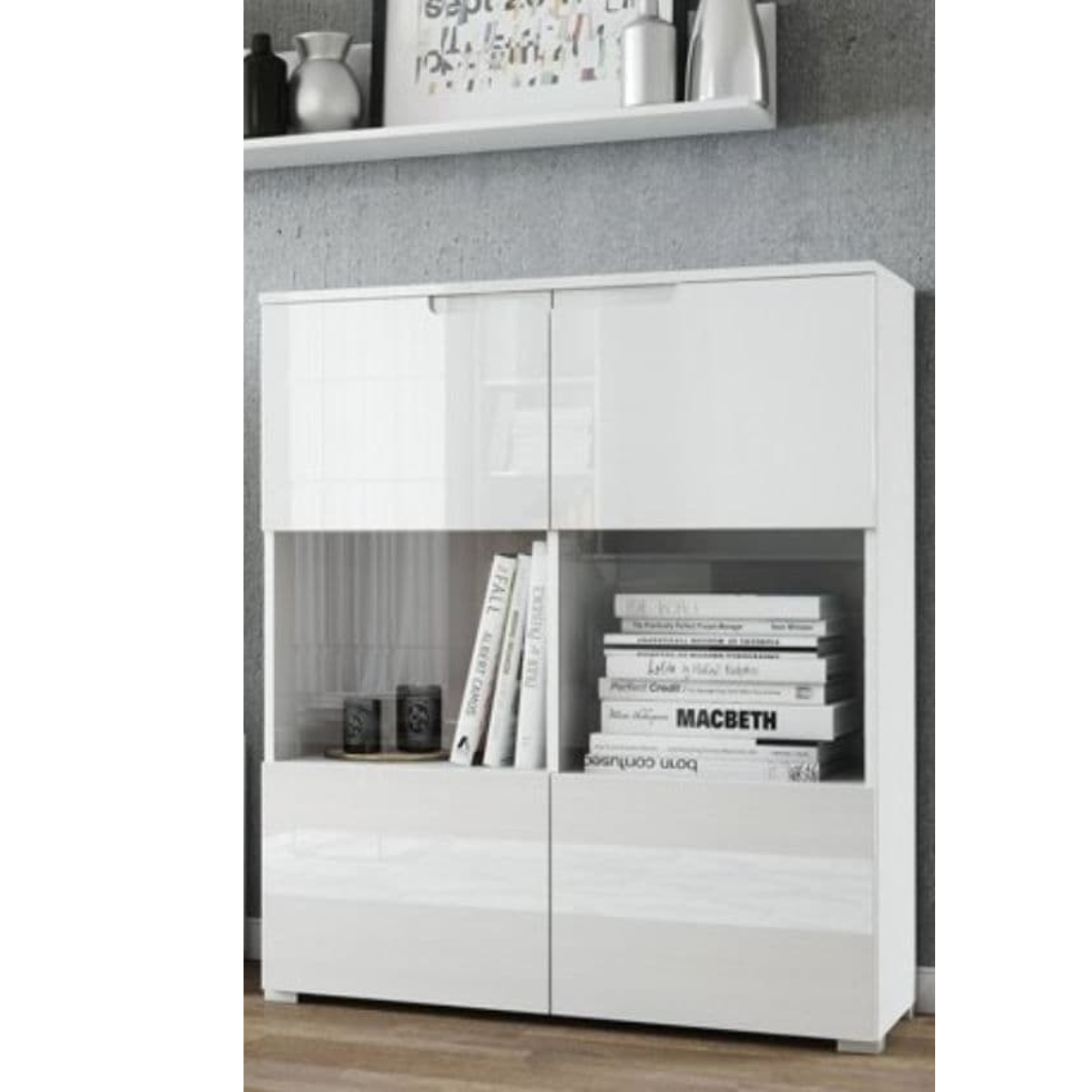 Santino White Display cabinet - 8444