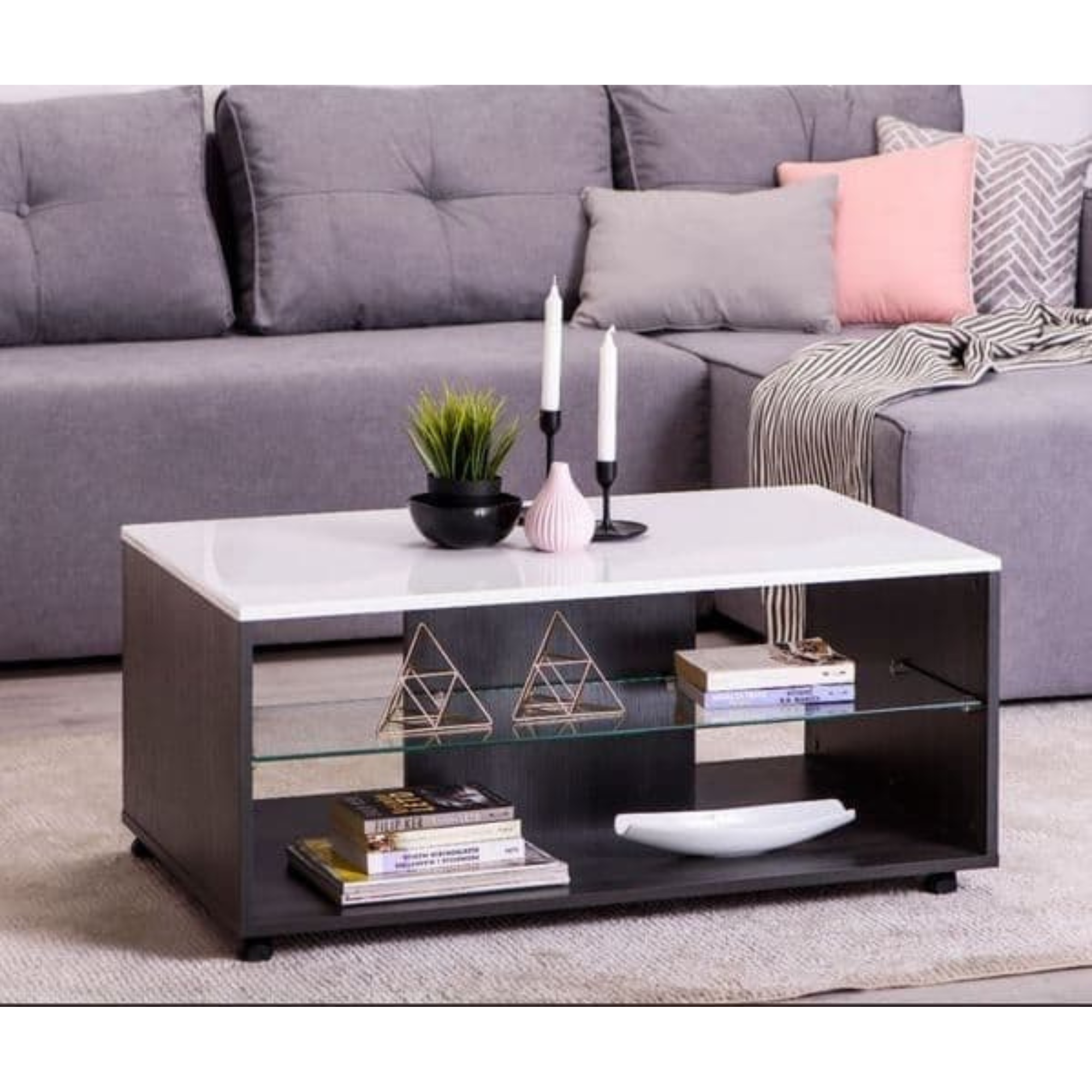 Royce Black Coffee Table - 3065