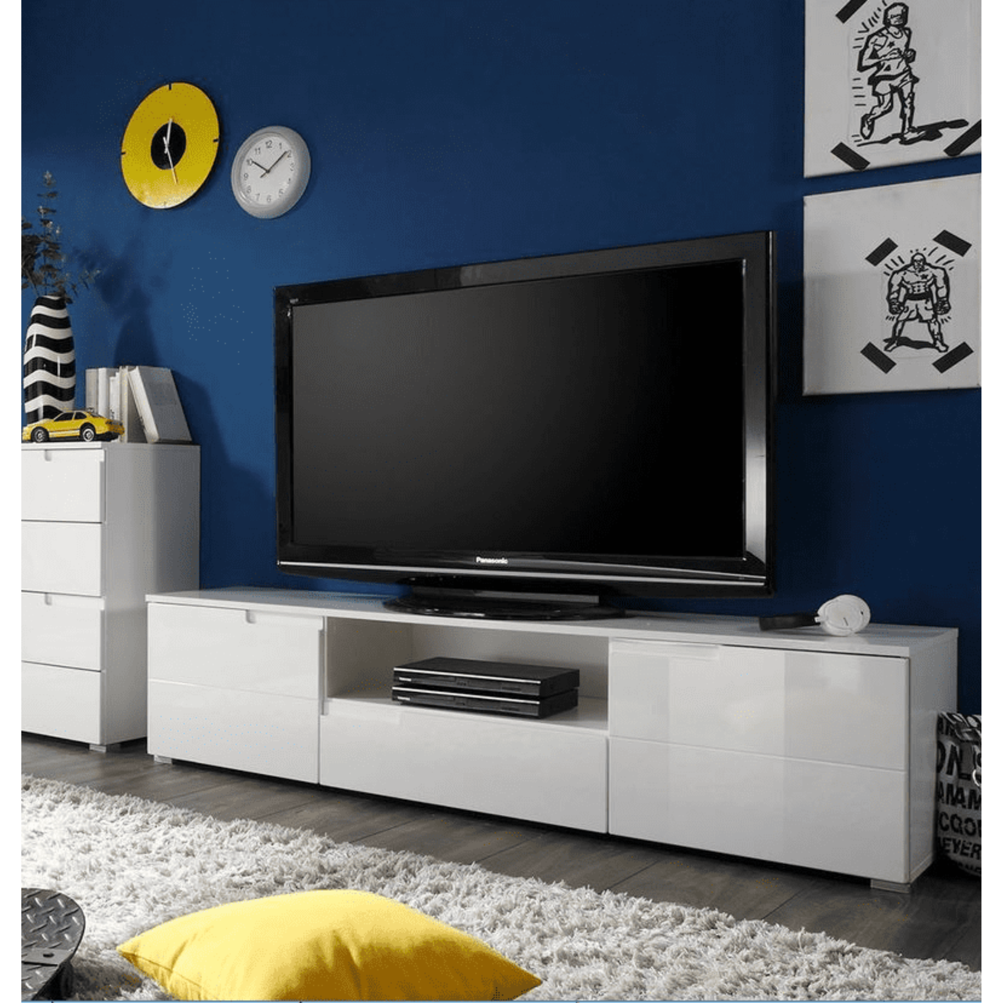 Santino White High Gloss TV Cabinet S9 - 2623