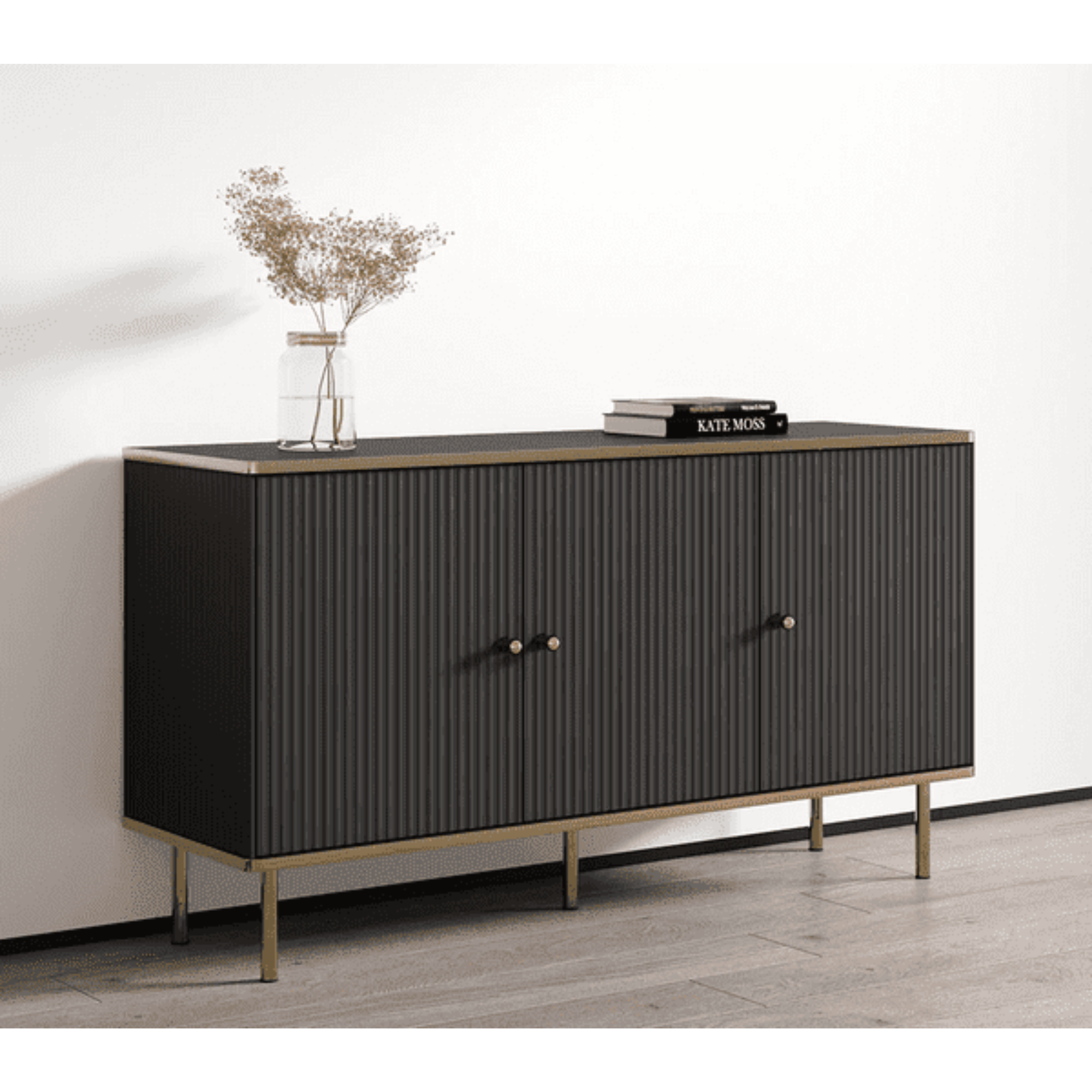 Maison Black And Gold 3 Door Sideboard - 3146