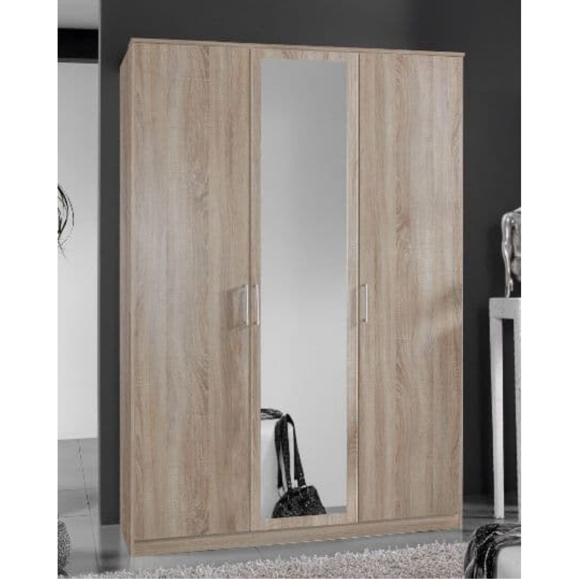 Venice Oak Effect 3 Door Wardrobe - 2377