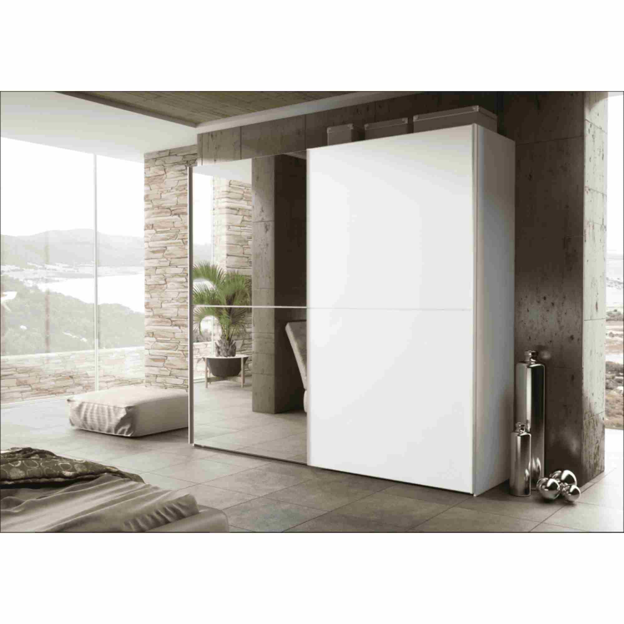 Florence White And Mirrored Sliding Door Wardrobe P8IKMLB2 - NEW!!!