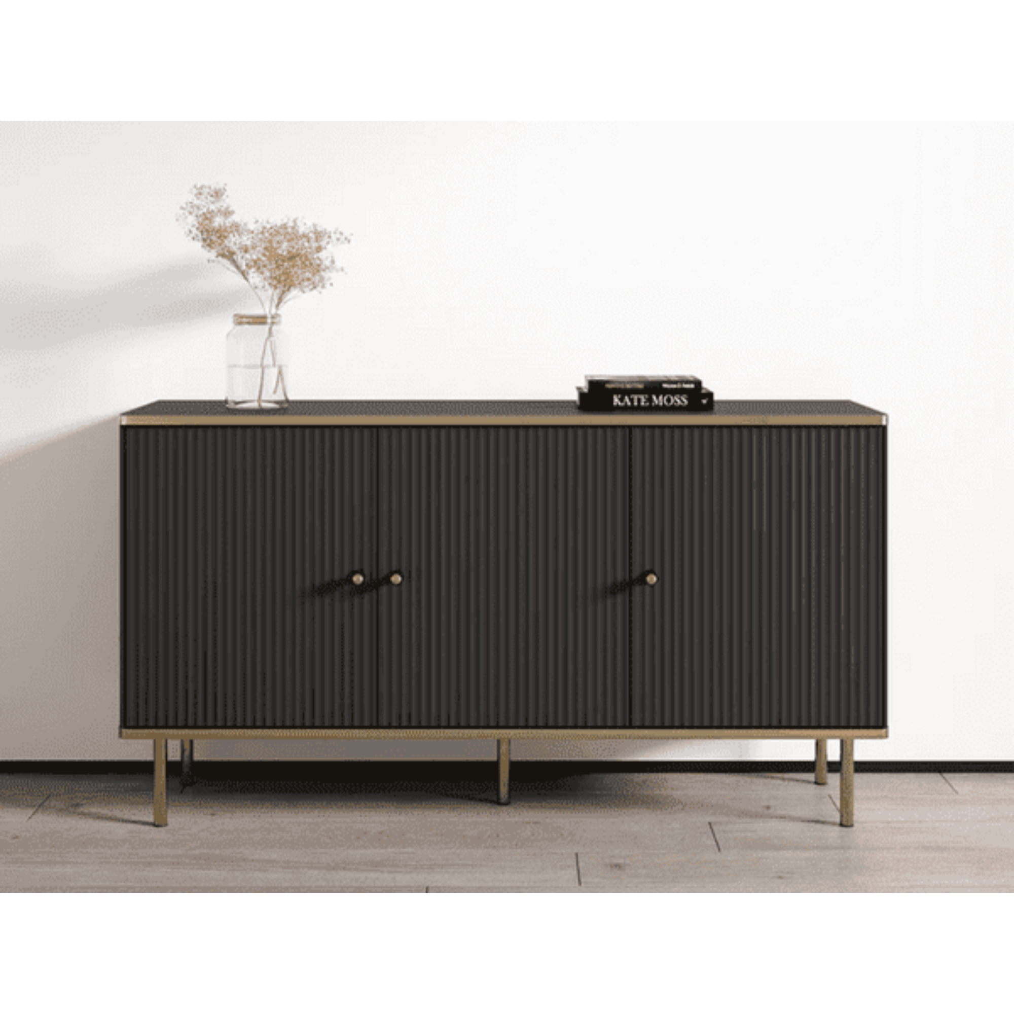 Maison Black And Gold 3 Door Sideboard - 3146