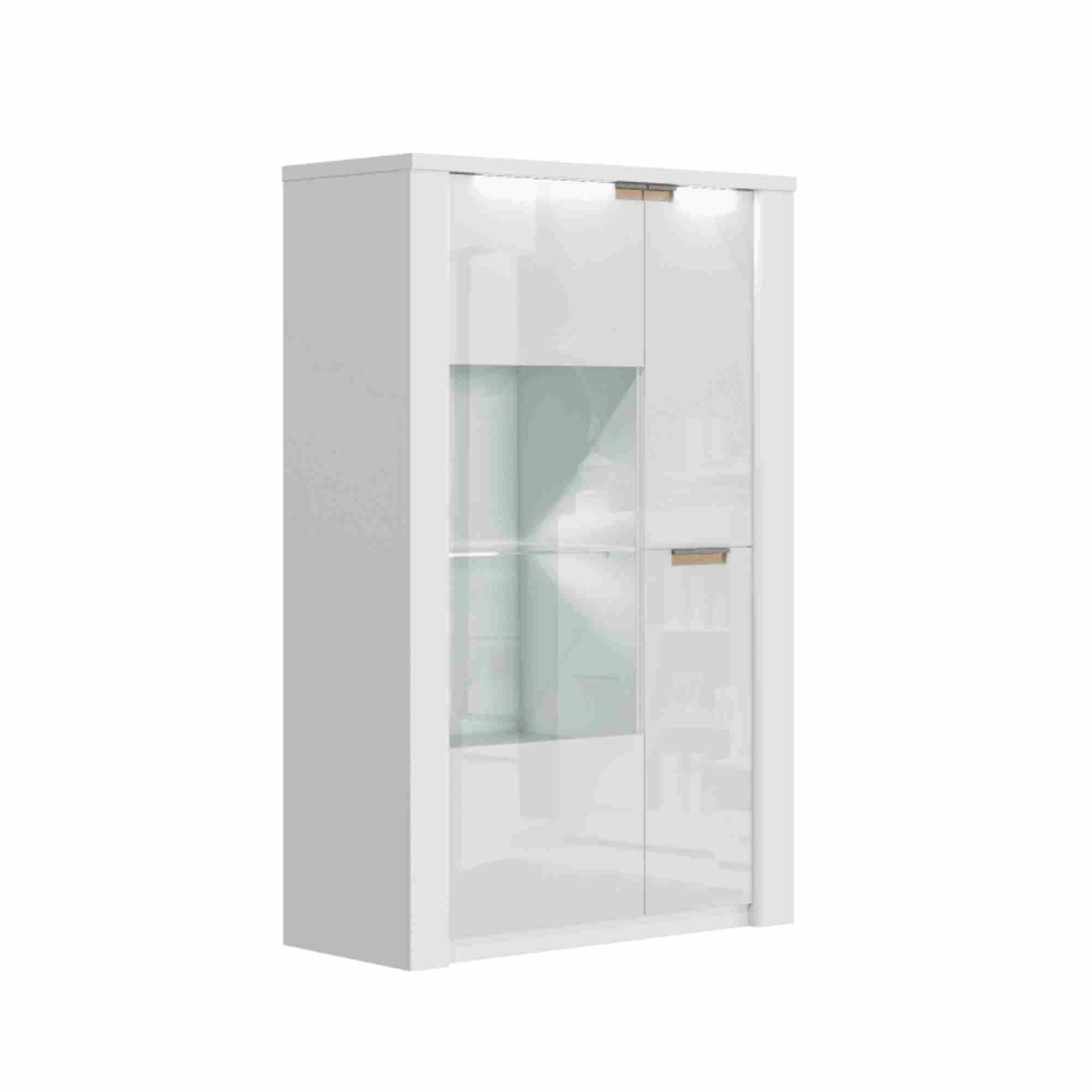 Ice White High Gloss Wide Display Unit P9RXAR22 - 2911