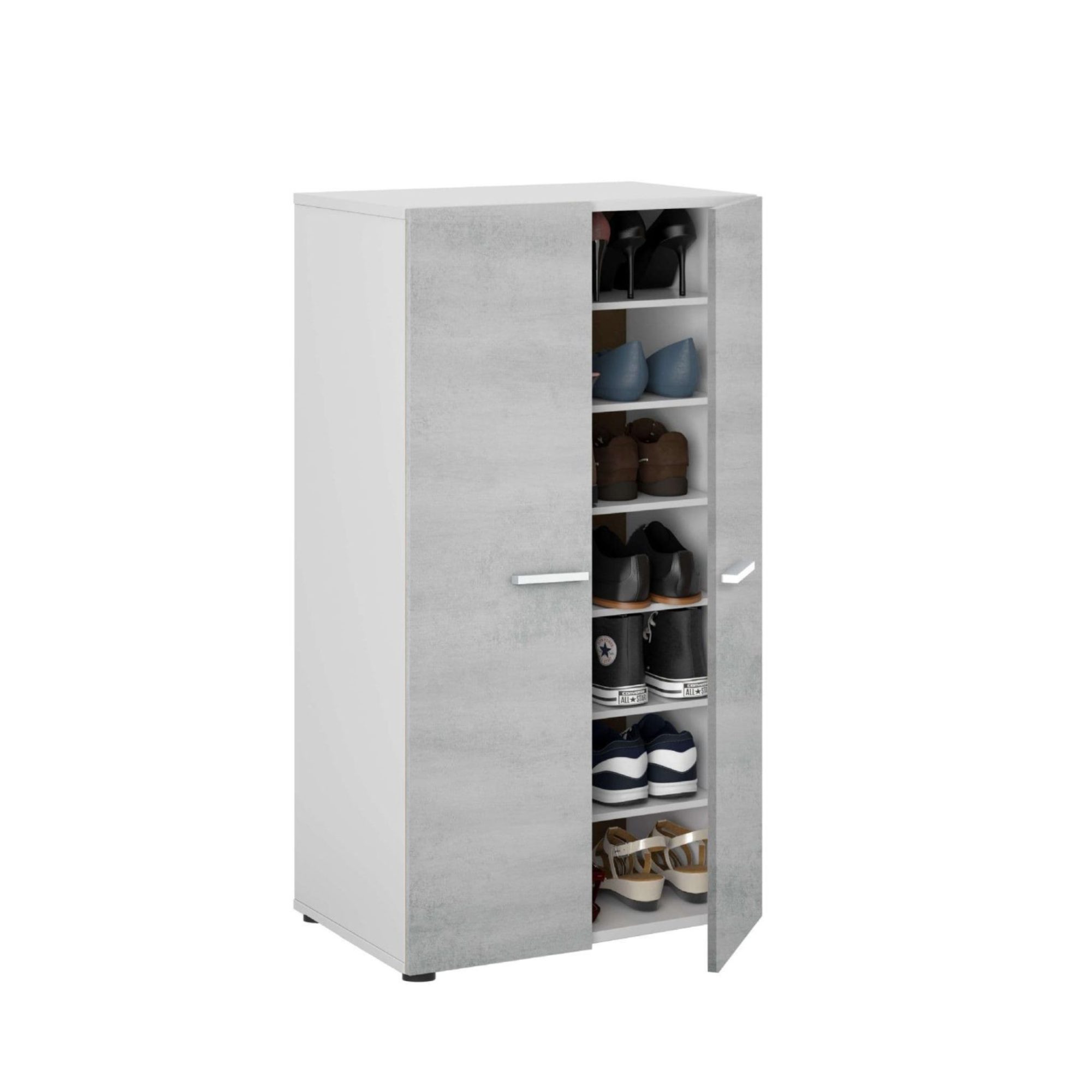 Zuldy Grey and White Shoe Cupboard