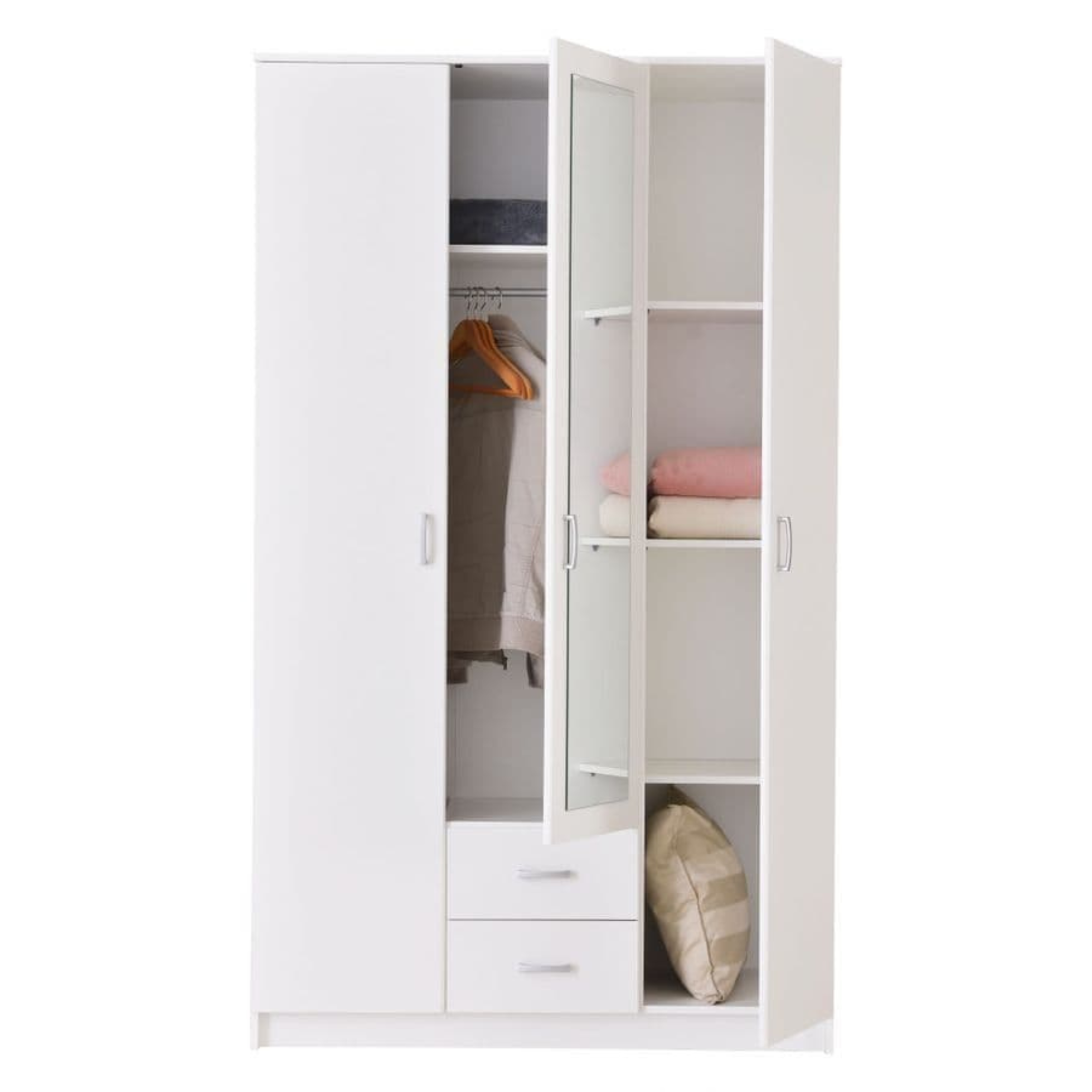 Kano White 3 Door Wardrobe - 3047