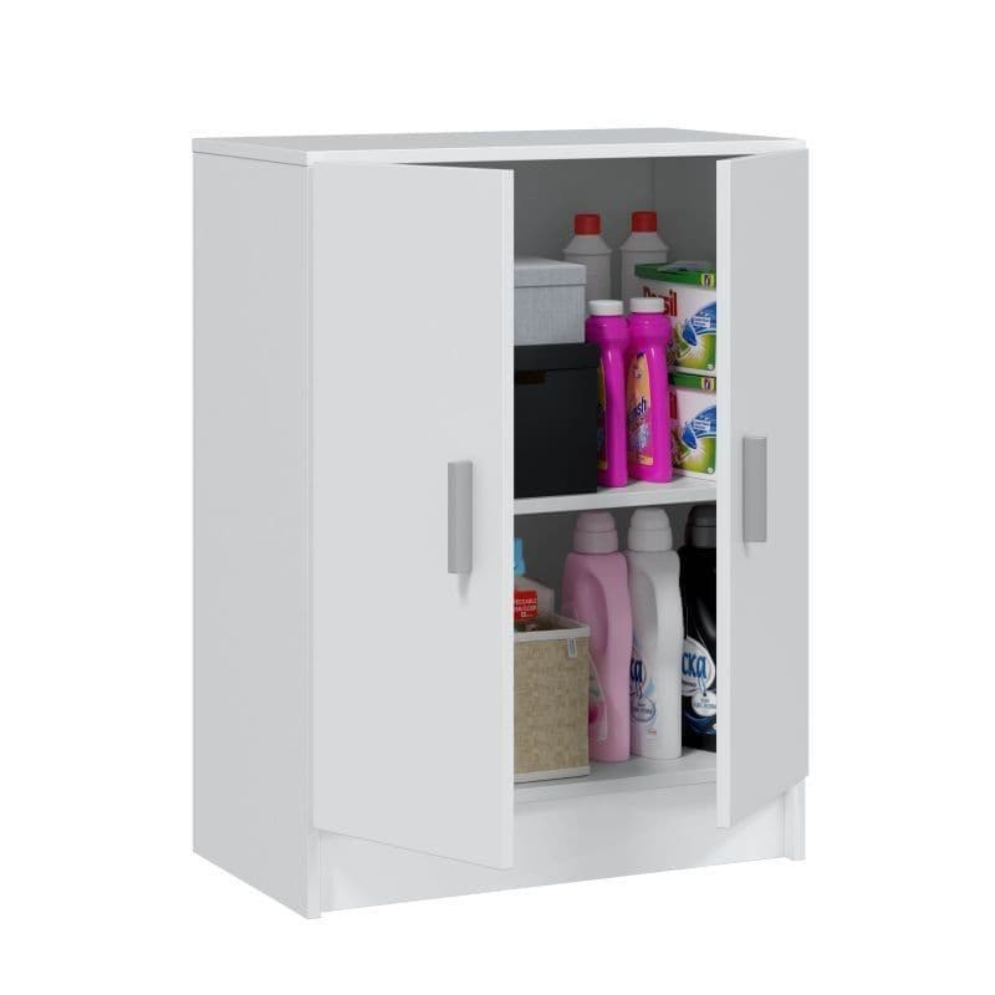 Alonso 2 Door White Universal Storage Cupboard - 3251