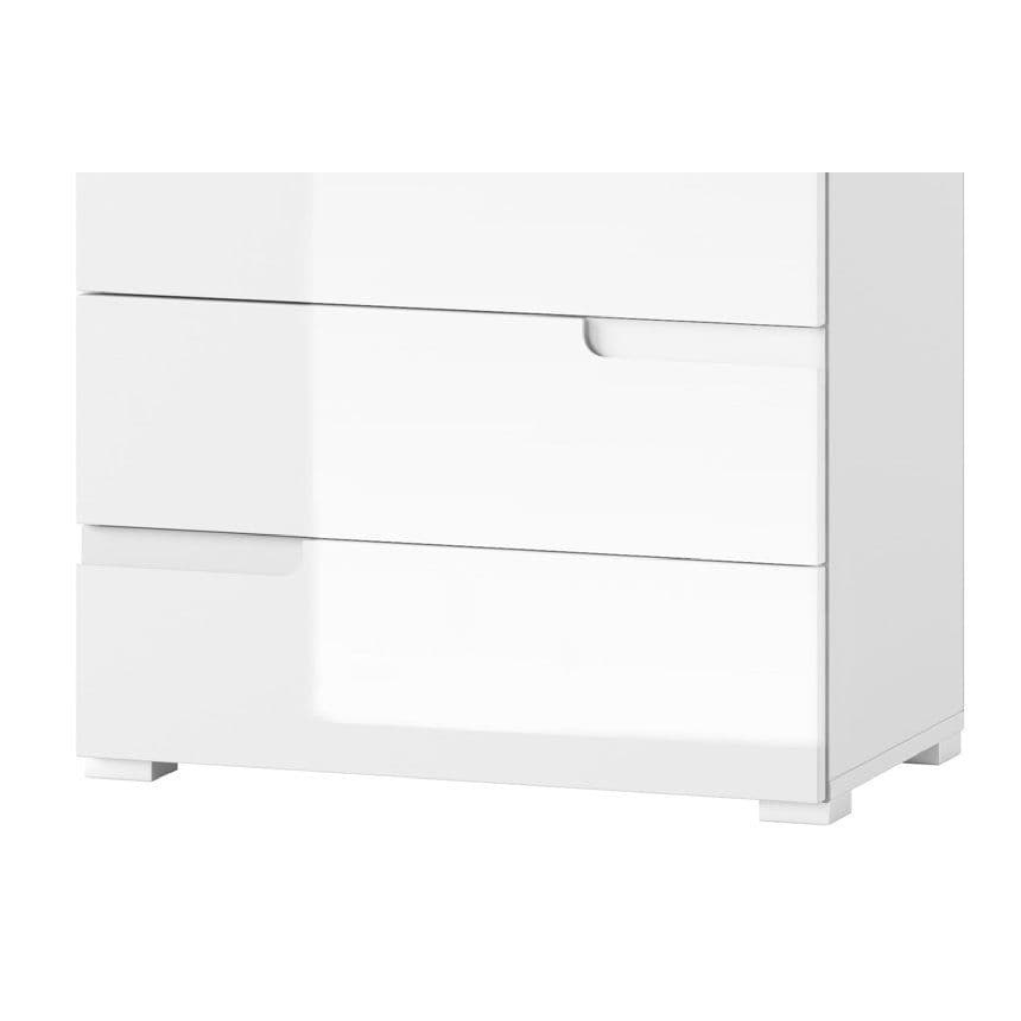 Santino White High Gloss Narrow Chest of Drawers S2 - 2927