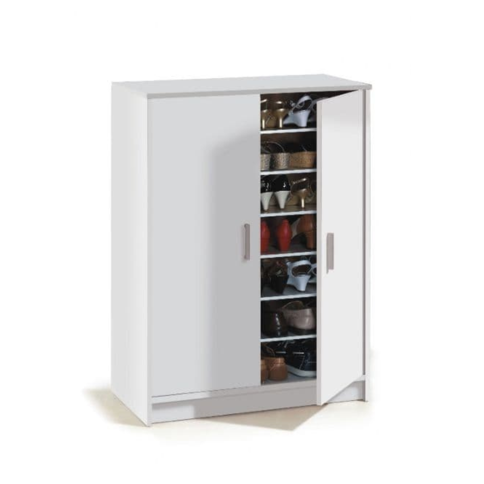 Zuldy Large 30 Pairs White Shoe Cupboard - 2505