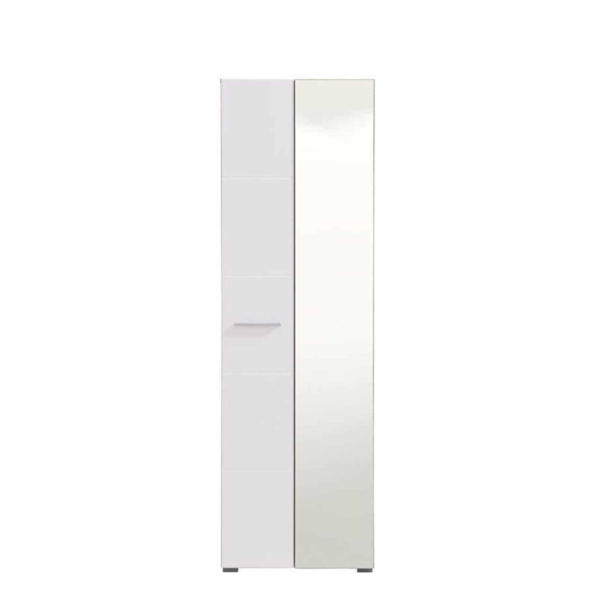 Myra White Mirrored Narrow Wardrobe - 3050