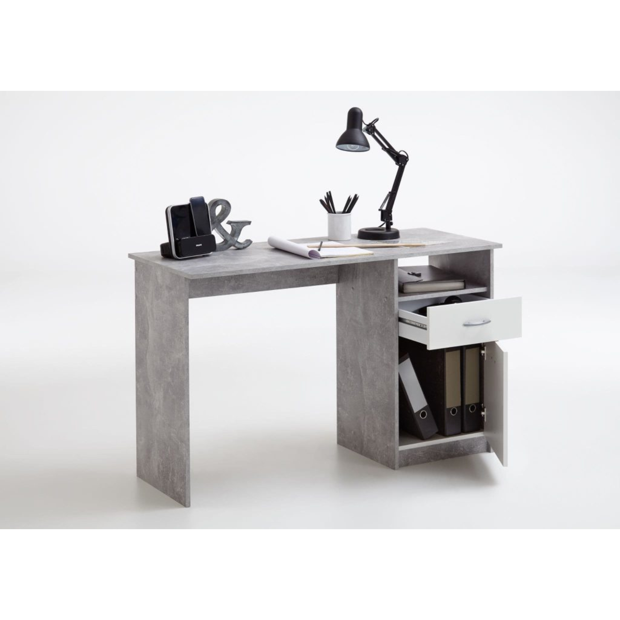 Rami Grey and White Desk