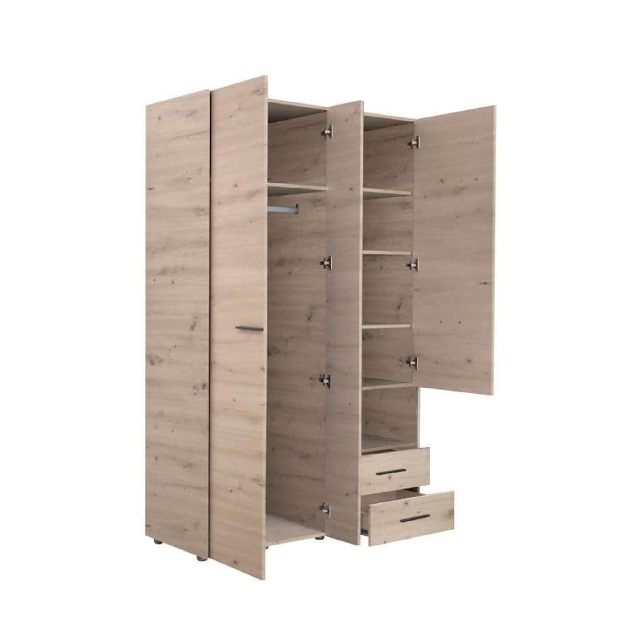 Limone Grey Oak 3 Door Wardrobe - 3042