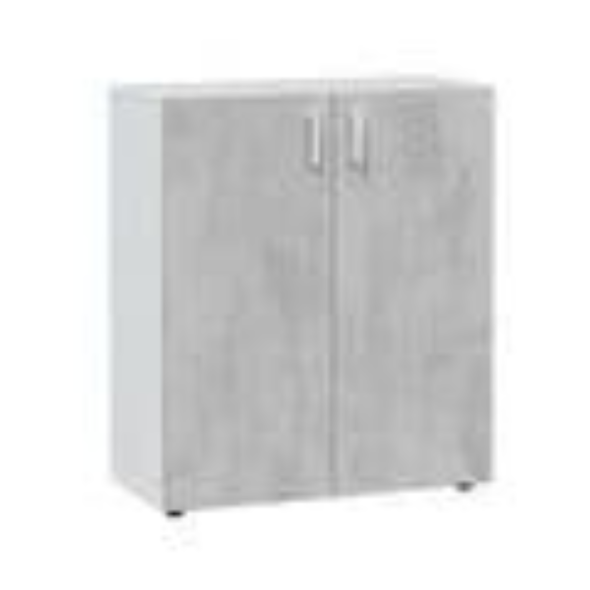 Alonso 2 Door Grey And White Wide Universal Wall Storage Cupboard - 3257