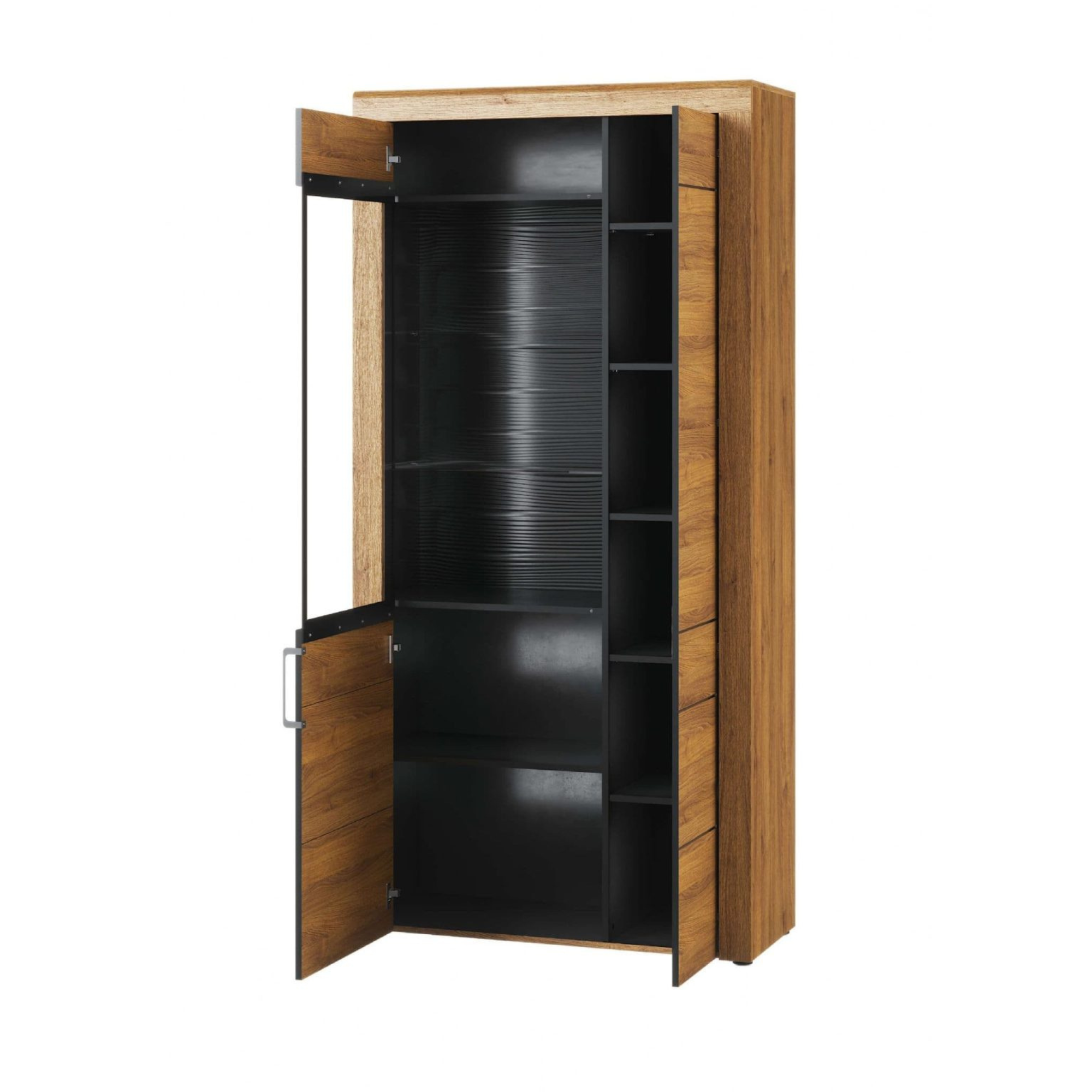 Camar Large Oak Effect 2 Door Display Cabinet K12 - 2707