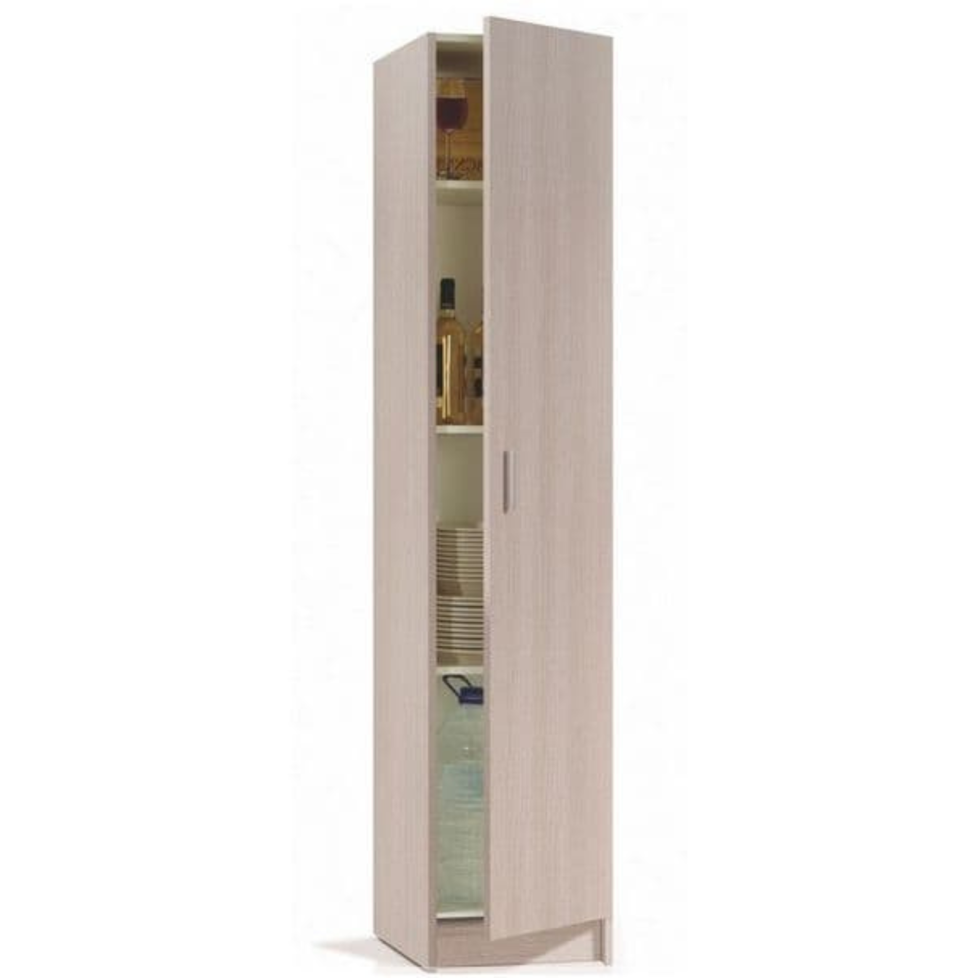 Multi Purpose Oak Narrow Storage Cupboard - 2474