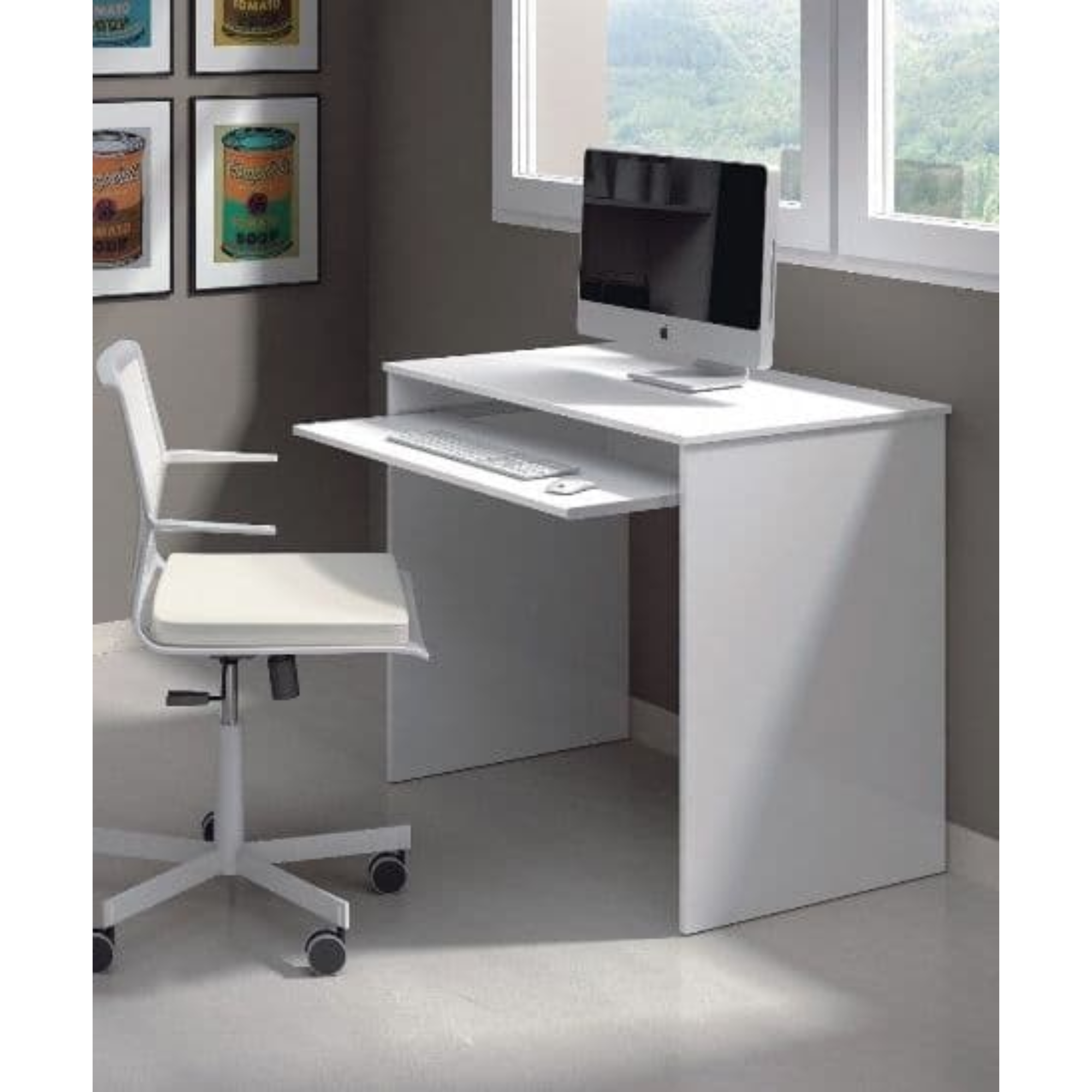 Blanco Small White Gloss Desk - 2491