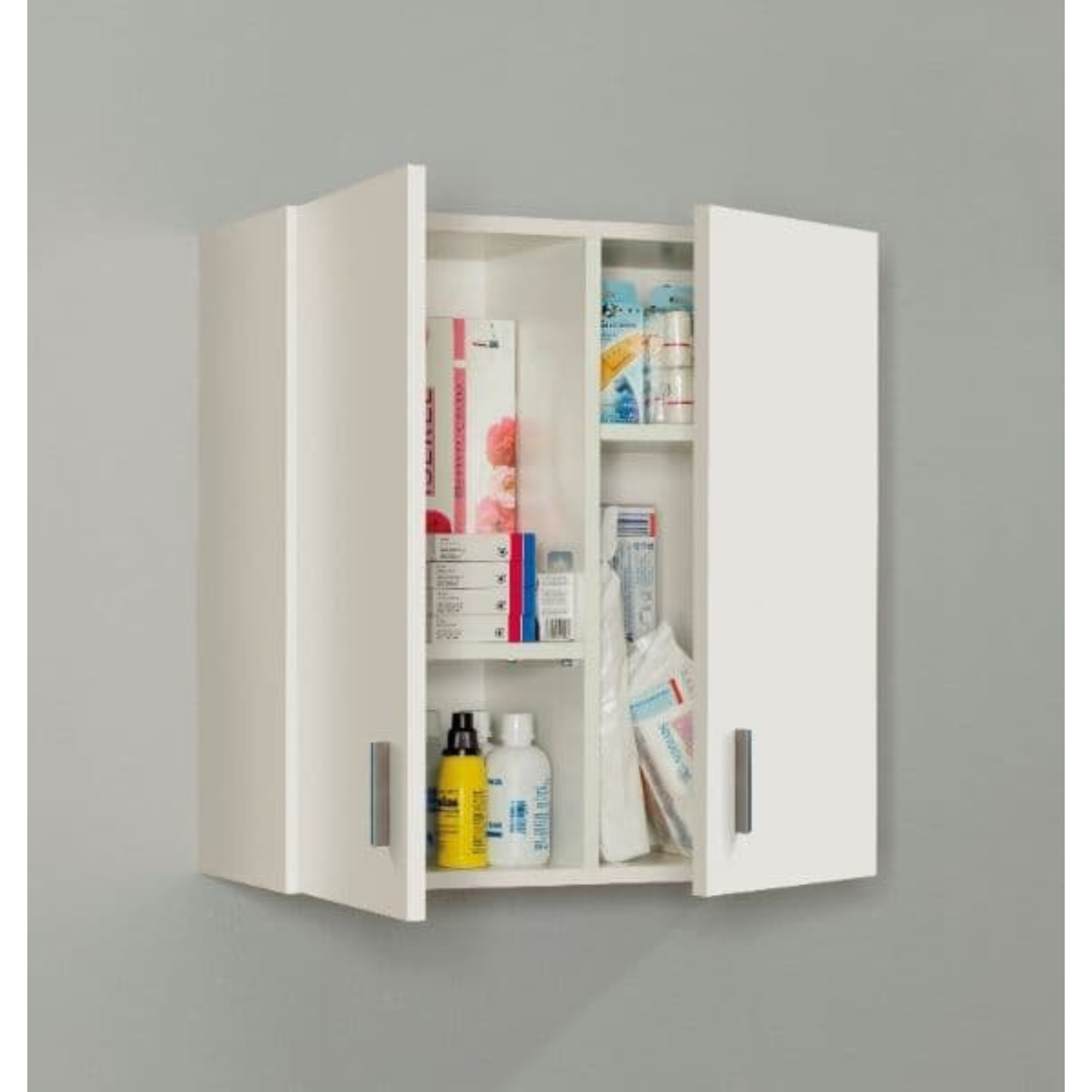 Multi Purpose White Storage Wall Cupboard - 2476