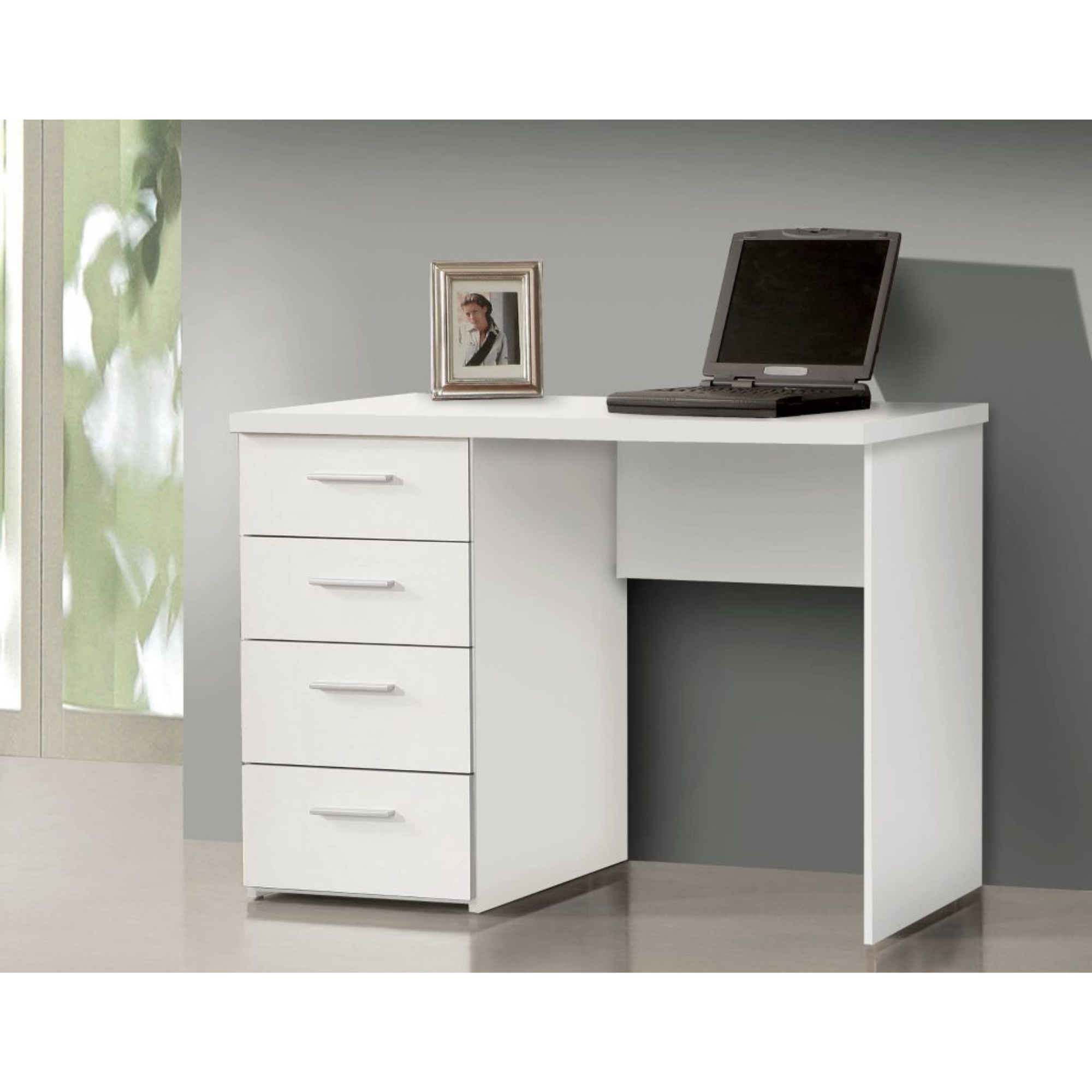 Pulton Compact White Computer Office Desk - 2679