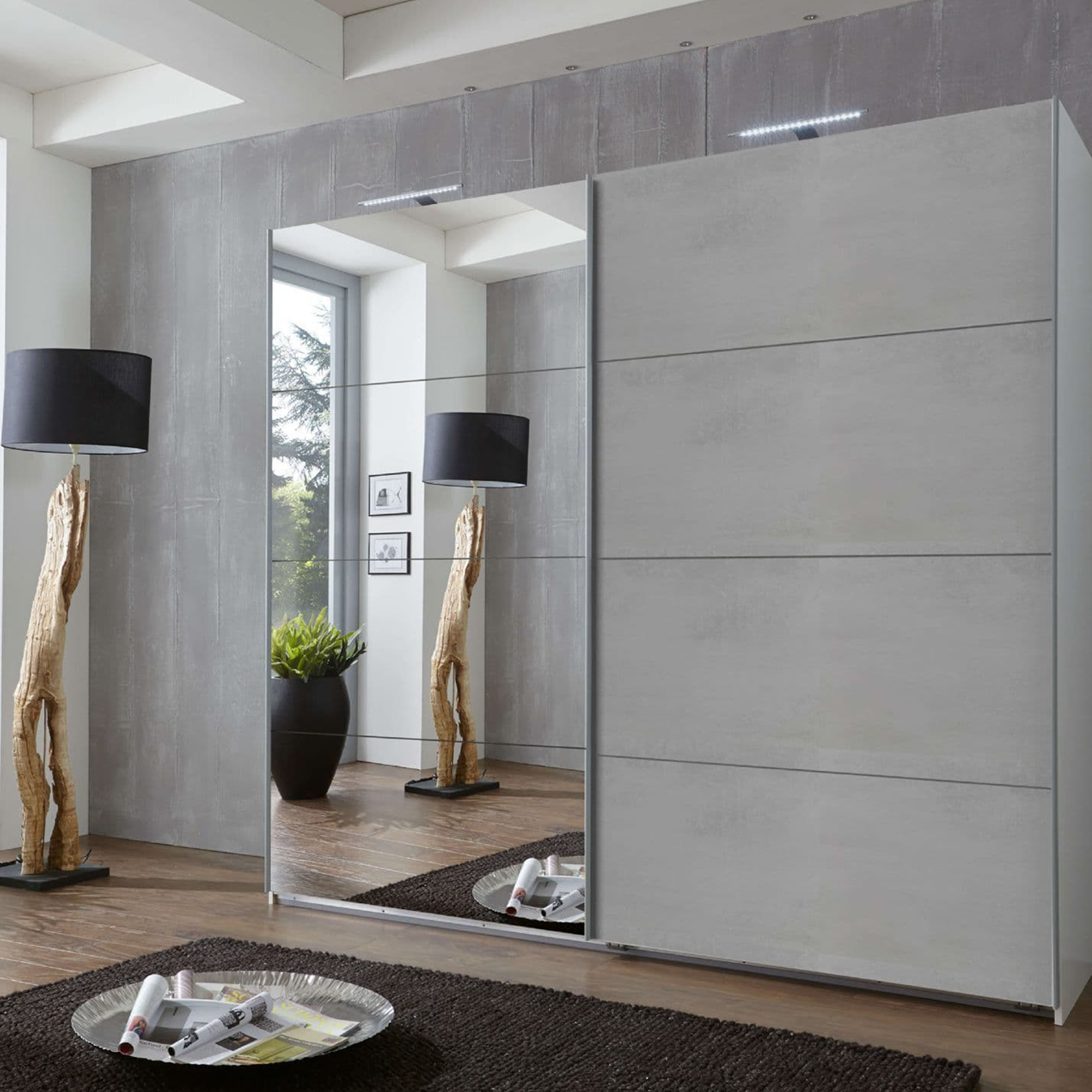 Alfor Grey Sliding Wardrobe